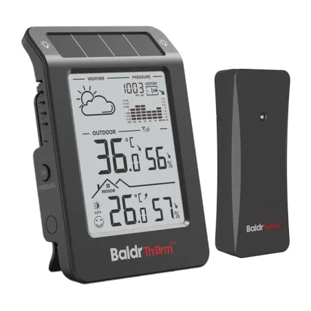 BALDRTHERM B0596WT2H2P-V1 Solar-Powered Weather Station (Black)